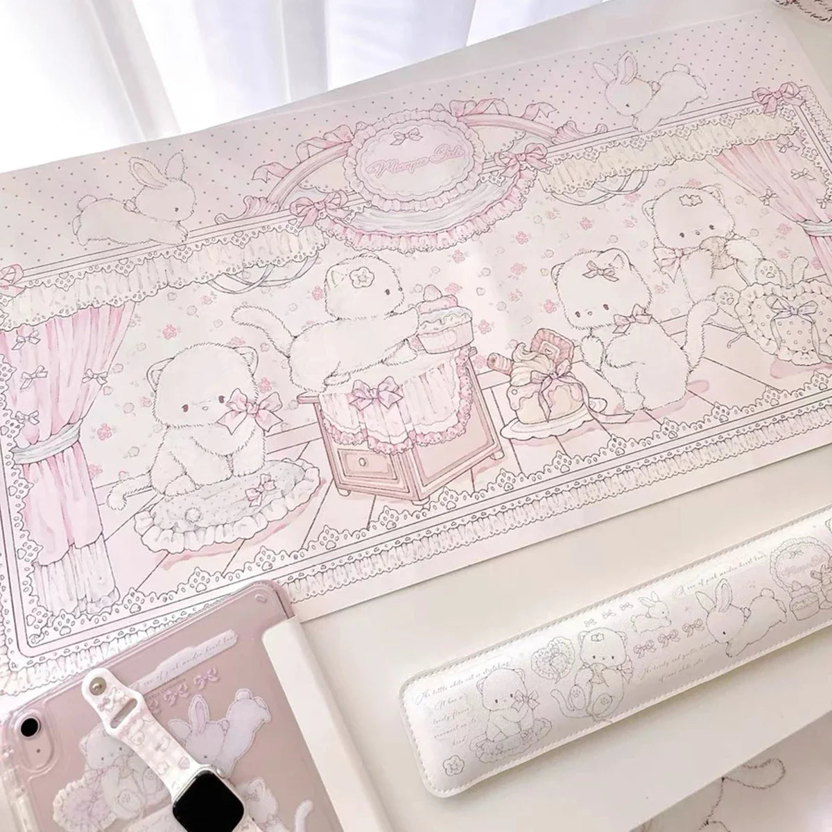 Chic Pink Desk Cover