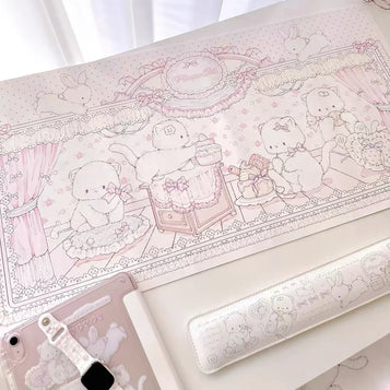 Chic Pink Desk Cover