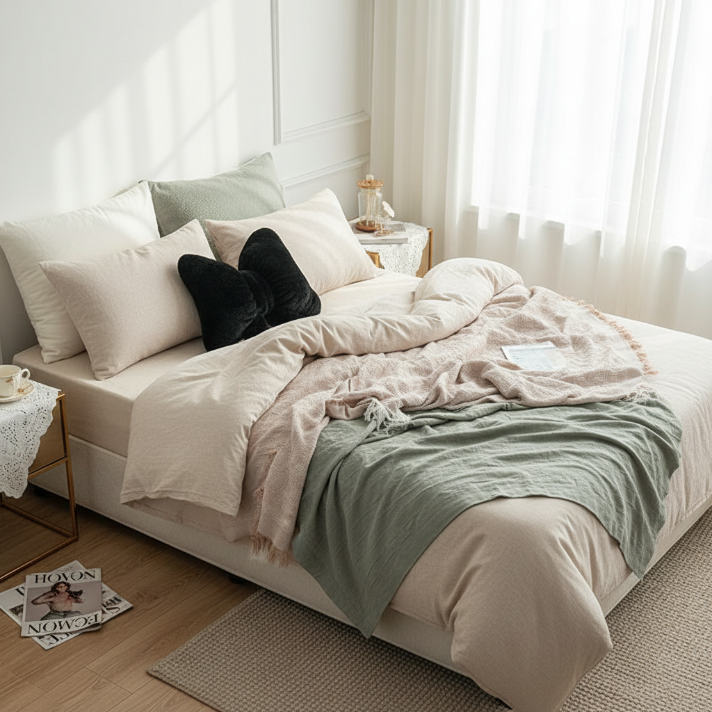 Cozy Faux Fur Bow Pillow